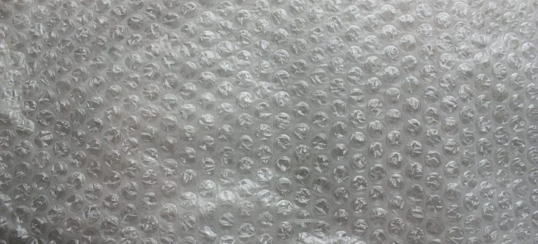 a sheet of bubble wrap